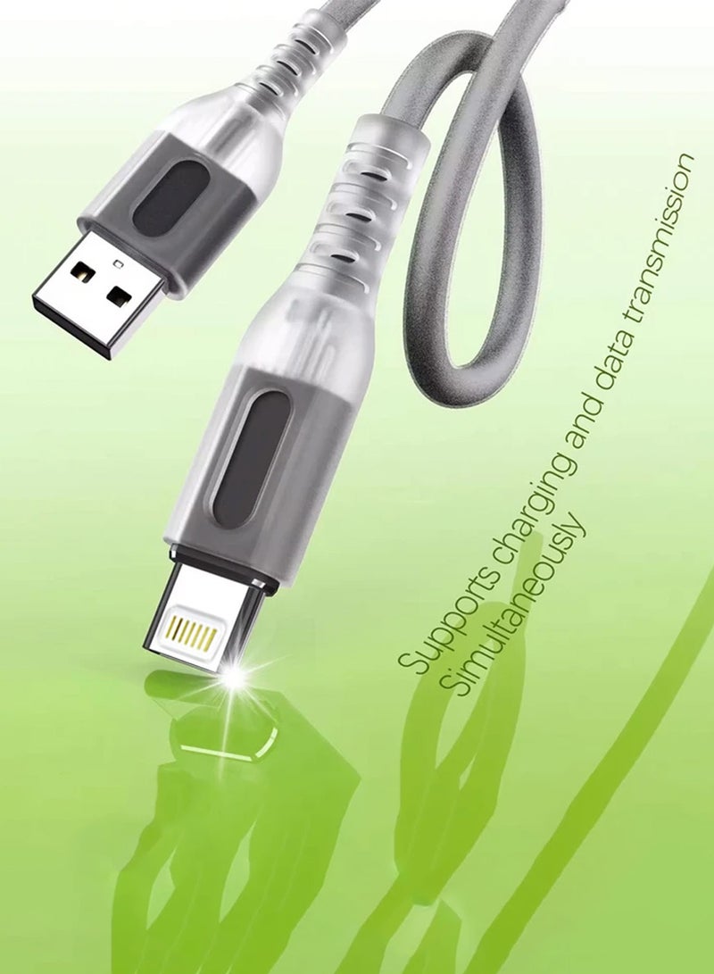 Chappeline CA13 Original Quality Data Cable Crystal Silicone Material For Lightning - Black - Image 3